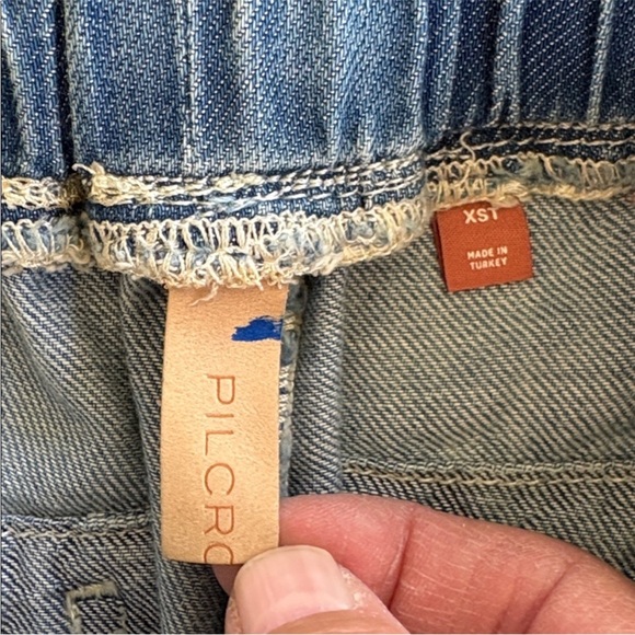 Anthropologie / Pilcro Blue Beach Cottage Tie Waist Embroidered Jeans Size XS - Picture 5 of 12